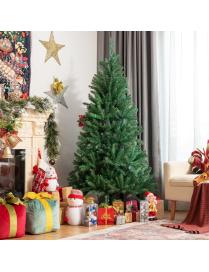  180 cm Árbol de Navidad de Abeto Artificial con Soporte Metálico Plegable 825 Ramas con Bisagra Decorativo Festivo Colorido