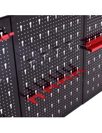  Panel portaherramientas perforado montado en la pared Kit de paneles montados en la herramienta 17 piezas con ganchos